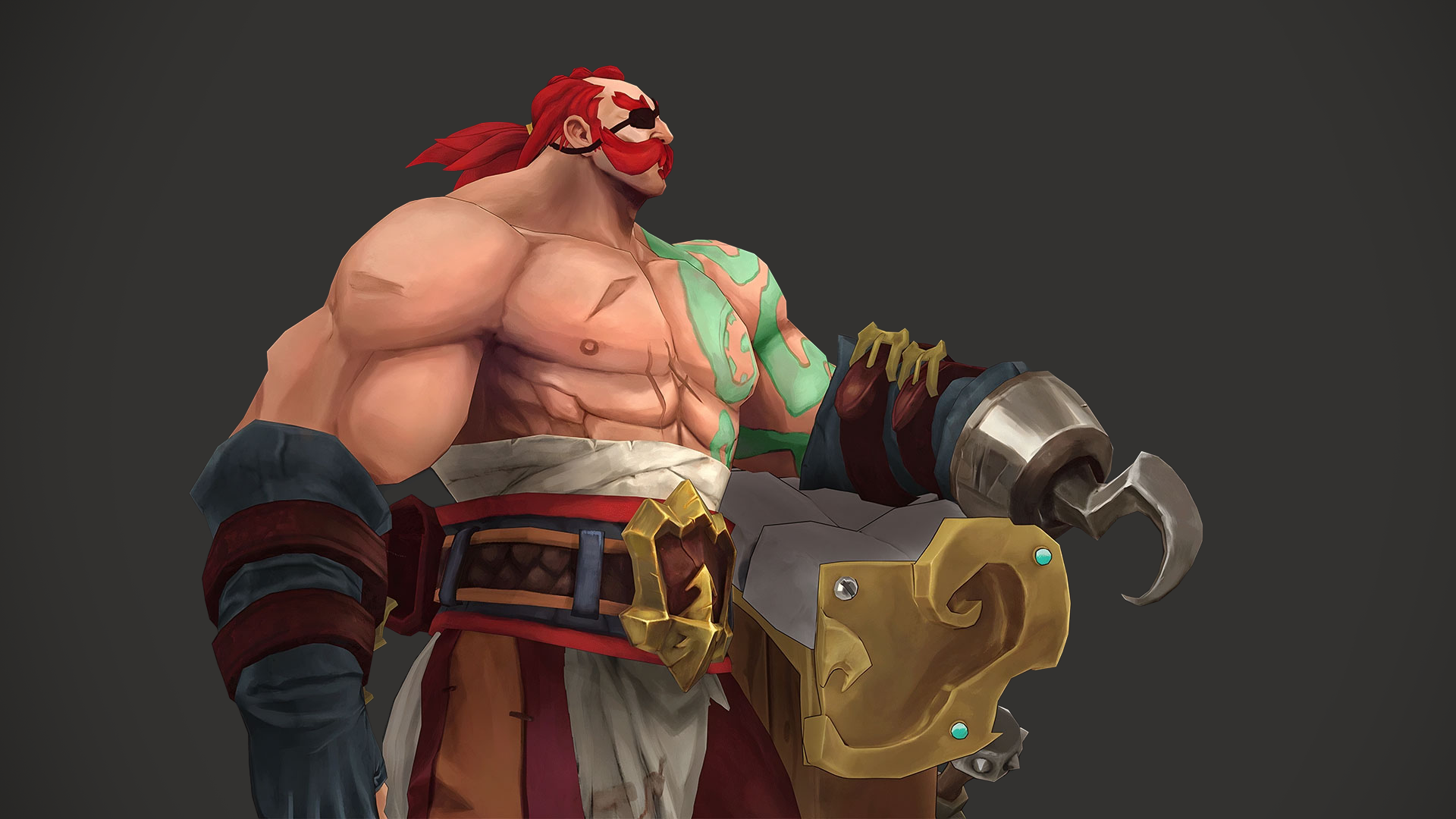 Braum side profile view showing hand-painted textures