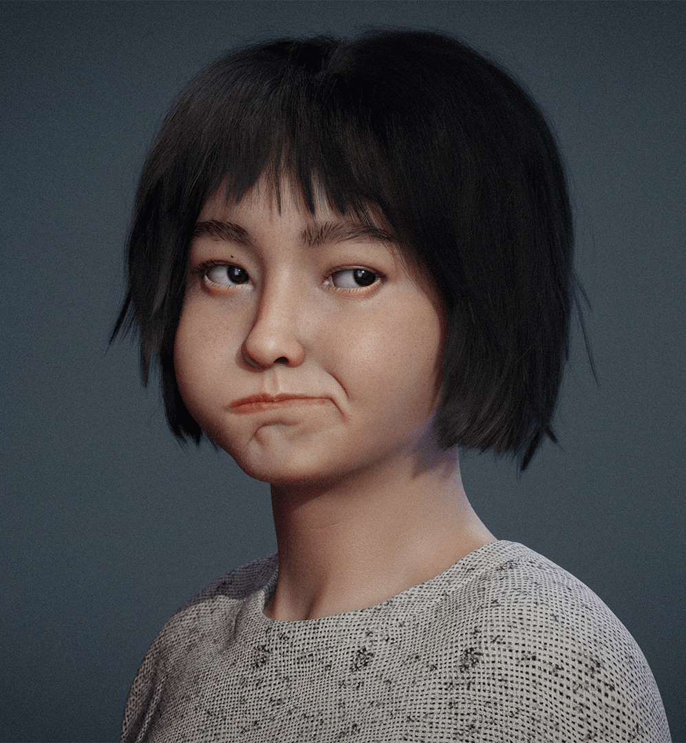 Dina front view with subsurface scattering skin in Unreal Engine 5